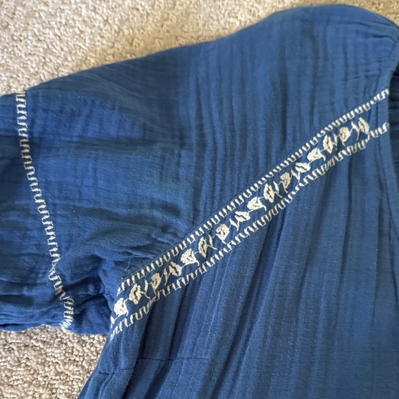 Old Navy Crinkle-Crepe Maxi Swing Dress Rhapsody in Blue - Picture 7 of 9